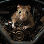 Rat in car engine compartment